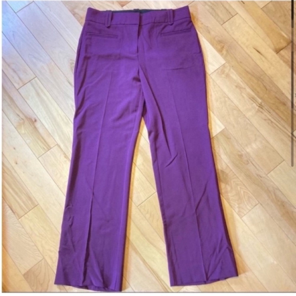 Rebecca Taylor Straight Suit Pants plum/ purple size six